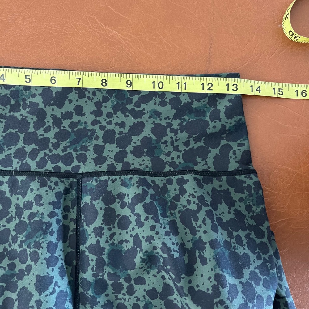 Sage Collective Leopard Print Leggings Small Green Black High Rise - Picture 5 of 6